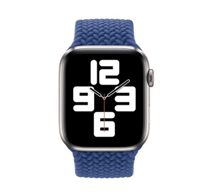 Ремінець для iWatch Braided Solo Loop (розмір M) 42mm/44mm/45mm/49mm Atlanric blue/Синій