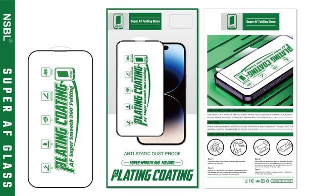 Защитное стекло NSBL Plating Coating AF Glass для Apple iPhone 13/iPhone 13 Pro/iPhone 14