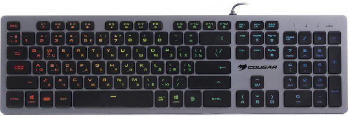 Клавіатура дротова з RGB підсвіткою ігрова Cougar Vantar AX USB Black, Чорний