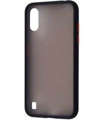 Чехол с полупрозрачной задней крышкой Matte Color Case TPU для Samsung Galaxy A01 (A015F) Black