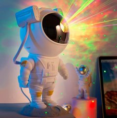 Настільна лампа-проектор "Космо Астронавт" Infinity Color Lamp T33 White, Білий