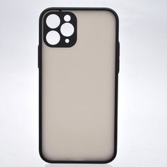 Чехол с полупрозрачной задней крышкой Matte Color Case Full Camera для iPhone 11 Pro Черный