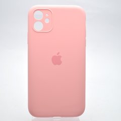 Чохол накладка Silicon case Full Camera для iPhone 11 Pink/Рожевий