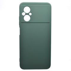 Чехол накладка Silicon Case Full Cover для Xiaomi Poco M5 Forest Green