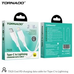 Кабель Tornado TX25 Type-c to Lightning cable PD 20W 3A 1M White