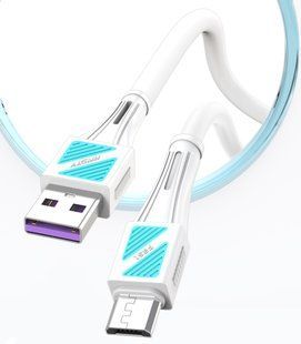 Кабель ANSTY Z-035-A Micro USB Silicone 5A 1M Белый