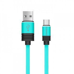 Кабель USB Florence Silicone Type-C 1m 3A Green (FL-2205-GT)