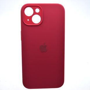Силиконовый чехол накладка Silicon Case Full Camera для iPhone 13 Rose Red