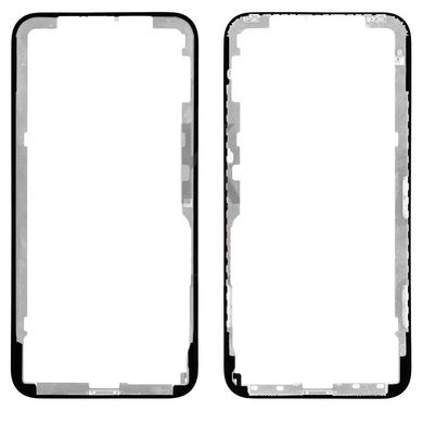 Рамка дисплея LCD iPhone X Black с термоклеем