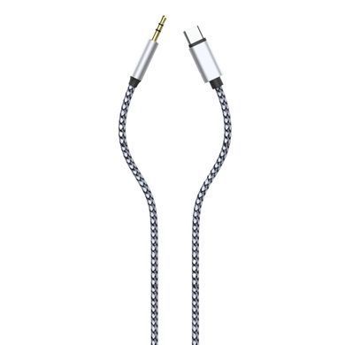 AUX перехідник ANSTY AU-001 Type-C to Jack Adapter (3.5mm) 1M Білий