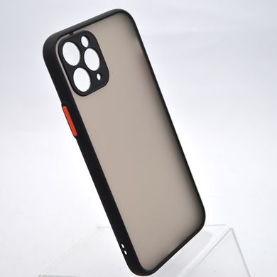 Чехол с полупрозрачной задней крышкой Matte Color Case Full Camera для iPhone 11 Pro Черный