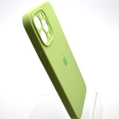 Силиконовый чехол накладка Silicon Case Full Camera для iPhone 13 Pro Max Mint Green