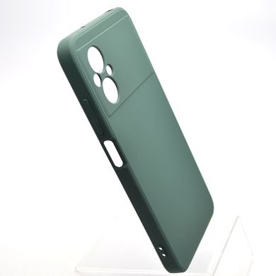 Чехол накладка Silicon Case Full Cover для Xiaomi Poco M5 Forest Green