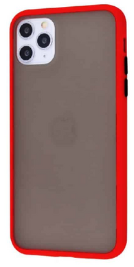 Чохол з напівпрозорою задньою кришкою Matte Color Case TPU для iPhone 11 Pro Max 6.5" Red