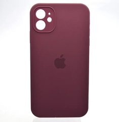 Чохол накладка Silicon case Full Square для iPhone 11 Pro Max Marsala