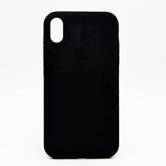 Чехол накладка Alcantara Cover for iPhone XR 6.1" Black Copy