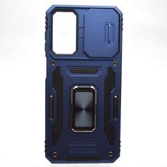 Чехол противоударный с кольцом Armor Case CamShield для Samsung M13/M23 Galaxy M135/M236 Army Blue