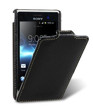 Шкіряний чохол фліп Melkco Jacka leather case for Sony ST27i Xperia Go Black (SEXPAELCJT1BKLC)
