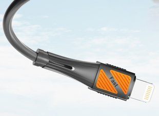 Кабель ANSTY Z-035-I Lightning Silicone 5A 1M Черный