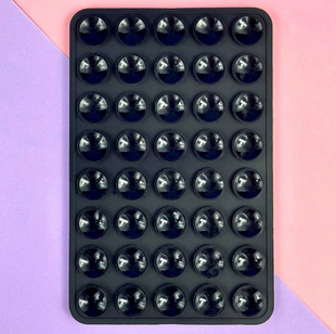 Силіконова тримач-присоска для телефону Double Side Silicone (80*55мм) Black