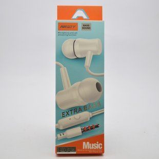 Навушники провідні з мікрофоном ANSTY E-057 3.5mm Black