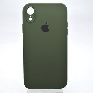 Чехол силиконовый с квадратными бортами Silicon case Full Square для iPhone Xr Cyprus Green