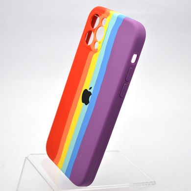 Чохол з райдужним дизайном Silicon Case Rainbow Full Camera для iPhone 12 Pro №5