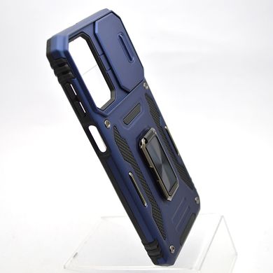 Чехол противоударный с кольцом Armor Case CamShield для Samsung M13/M23 Galaxy M135/M236 Army Blue