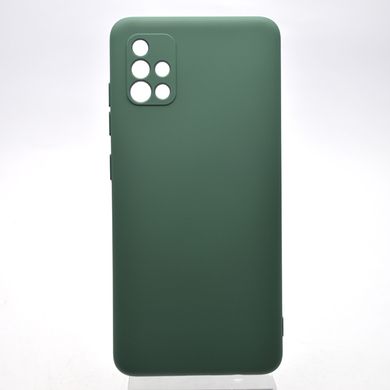 Чехол накладка Silicon Case Full Camera Galaxy A515 Samsung A51 Dark Green