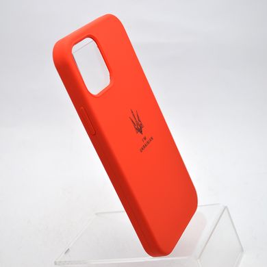 Чохол з патріотичним принтом Silicone Case Print Тризуб для iPhone 12/iPhone 12 Pro Red/Червоний