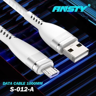 Кабель ANSTY S-012-A Micro USB 3A 1M Чорний