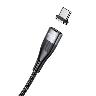 Кабель магнітний Hoco U99 magnetic Type-C to Type-C 100W 1m Чорний