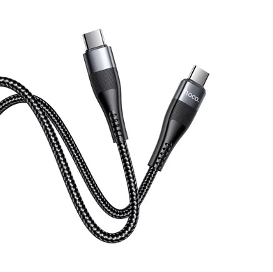 Кабель магнітний Hoco U99 magnetic Type-C to Type-C 100W 1m Чорний