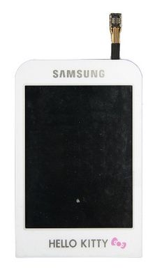 Сенсор (тачскрин) Samsung C3300 белый Hello Kitty HC