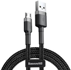 Кабель Baseus Cafule Micro USB Cable 2.4A 1m Gray-Black CAMKLF-BG1
