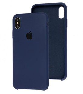 Чехол накладка Silicon Case для iPhone XS Max 6,5" Midnight Blue Original