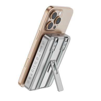 Внешний аккумулятор MagSafe Power Bank WiWu Wi-P056 10000mHa 22.5W Silver