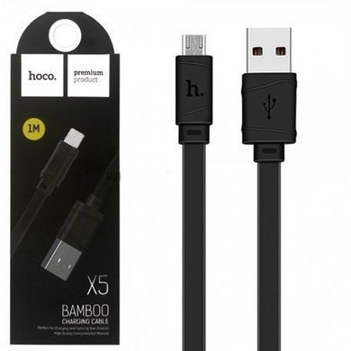 Кабель HOCO X5 Bamboo MicroUSB 1m Black
