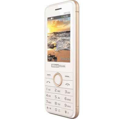 Телефон MAXCOM MM136 (White-Gold)