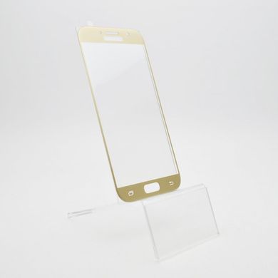 Защитное стекло Full Screen Glass для Samsung A520 Galaxy A5 (2017) 3D Gold (0.3mm) тех. пакет