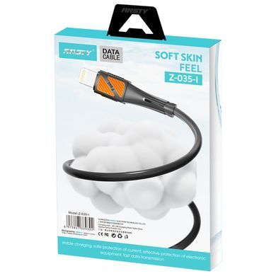 Кабель ANSTY Z-035-I Lightning Silicone 5A 1M Чорний