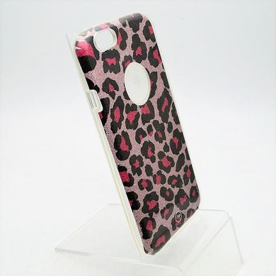Силіконовий чохол з принтом (леопард) Fshang Leopard series для iPhone 6/6S Pink