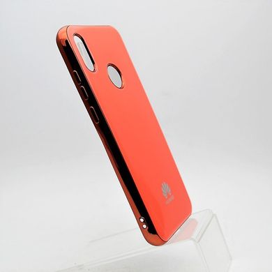 Чехол глянцевый с логотипом Glossy Silicon Case для Huawei Y6 2019/Honor 8A Orange