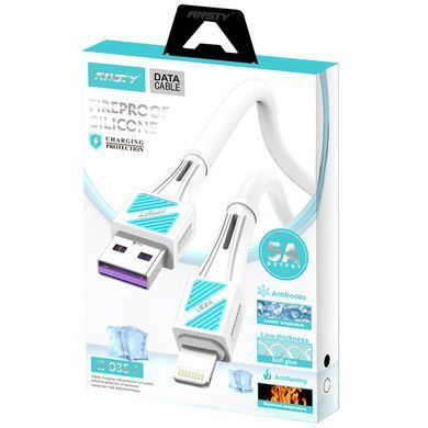 Кабель ANSTY Z-035-I Lightning Silicone 5A 1M Чорний