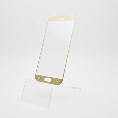 Захисне скло Full Screen Glass для Samsung A520 Galaxy A5 (2017) 3D Gold (0.3mm) тех. пакет
