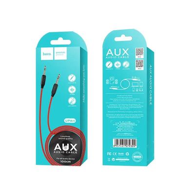 AUX стерео-кабель Hoco UPA12 (3.5mm-3.5mm+мікрофон) 1m Black