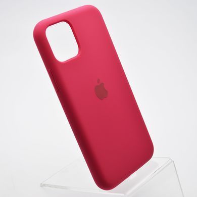 Чохол матовий з логотипом Silicon Case Full Cover для iPhone 11 Pro Rose Red/Бордовий