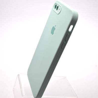 Чехол силиконовый с квадратными борта Silicon case Full Square для iPhone 7 Plus/iPhone 8 Plus Turquoise