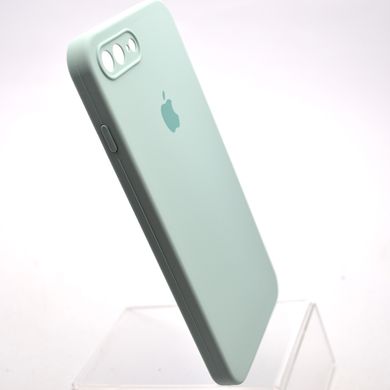 Чохол силіконовий з квадратними бортами Silicon case Full Square для iPhone 7 Plus/iPhone 8 Plus Turquoise