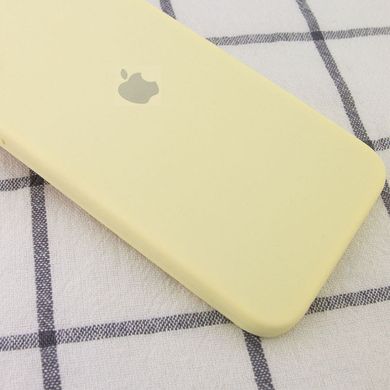 Чохол силіконовий з квадратними бортами Silicone case Full Square для iPhone 11 Pro Max Mellow Yellow Блідо-жовтий
